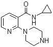 structure of CAS# 902836-65-1, N-Cyclopropyl-2-(1-piperazinyl)-3-pyridinecarboxamide