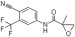 structure of CAS# 90357-51-0, N-[4-Cyano-3-(trifluoromethyl)phenyl]methacrylamide epoxide;N-[4-Cyano-3-(trifluoromethyl)phenyl]-2-methyloxirane-2-carboxamide