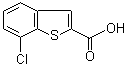 structure of CAS# 90407-16-2, 7-Chlorobenzo[b]thiophene-2-carboxylic acid;7-Chloro-1-benzothiophene-2-carboxylic acid; 7-Chlorobenzo[b]thiophene-2-carboxylic acid; 7-Chlorobenzothiophene-2-carboxylic acid