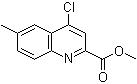 结构式 CAS# 905807-65-0, 4-氯-6-甲基-2-喹啉羧酸甲酯