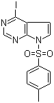 structure of CAS# 906092-45-3, 4-Iodo-7-[(4-methylphenyl)sulfonyl]-7H-pyrrolo[2,3-d]pyrimidine;4-Iodo-7-tosyl-7H-pyrrolo[2,3-d]pyrimidine