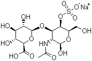 结构式 CAS# 9082-07-9, 硫酸软骨素钠