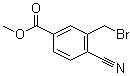 结构式 CAS# 908562-25-4, 3-(溴甲基)-4-氰基苯甲酸甲酯