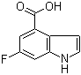 结构式 CAS# 908600-71-5, 6-氟-1H-吲哚-4-羧酸