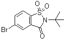 结构式 CAS# 908602-52-8, 2-叔丁基-5-溴-1,2-苯并异噻唑-3-酮 1,1-二氧化物