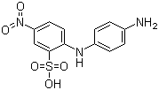 structure of CAS# 91-29-2, 2-(4-Aminoanilino)-5-nitrobenzenesulphonic acid;4'-Amino-4-nitrodiphenylamine-2-sulfonic acid
