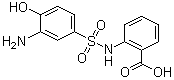 结构式 CAS# 91-35-0, 2-氨基苯酚-4-(2'-羧基)磺酰苯胺