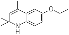 structure of CAS# 91-53-2, Ethoxyquin;1,2-Dihydro-6-ethoxy-2,2,4-trimethylquinoline; 6-Ethoxy-1,2-dihydro-2,2,4-trimethylquinoline