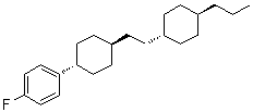 structure of CAS# 91162-04-8, 1-Fluoro-4-[trans-4-[2-(trans-4-propylcyclohexyl)ethyl]cyclohexyl]benzene