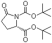 结构式 CAS# 91229-91-3, (S)-N-叔丁氧羰基-2-吡咯烷酮-5-甲酸叔丁酯