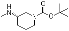 structure of CAS# 912368-73-1, tert-Butyl (S)-3-(methylamino)piperidine-1-carboxylate