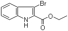 structure of CAS# 91348-45-7, Ethyl 3-bromoindole-2-carboxylate;3-Bromoindole-2-carboxylic acid ethyl ester