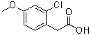 结构式 CAS# 91367-09-8, 2-氯-4-甲氧基苯乙酸