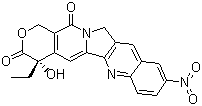 结构式 CAS# 91421-42-0, 鲁比特康; (4S)-4-乙基-4-羟基-10-硝基-1H-吡喃并[3',4':6,7]中氮茚并[1,2-b]喹啉-3,14[4H,12H]-二酮