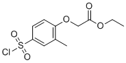 structure of CAS# 91427-62-2, Ethyl 4-chlorosulfonyl-2-methylphenoxyacetate