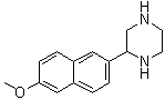 structure of CAS# 914348-90-6, 2-(6-Methoxy-2-naphthalenyl)piperazine;2-(6-Methoxynaphthalen-2-yl)piperazine