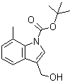 结构式 CAS# 914349-10-3, 3-(羟基甲基)-7-甲基-1H-吲哚-1-羧酸叔丁酯