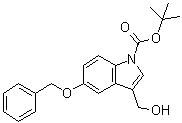 结构式 CAS# 914349-14-7, 3-(羟基甲基)-5-(苯基甲氧基)-1H-吲哚-1-羧酸叔丁酯