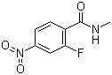 结构式 CAS# 915087-24-0, N-甲基-2-氟-4-硝基苯甲酰胺