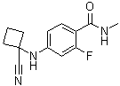 结构式 CAS# 915087-26-2, N-甲基-4-(1-氰基环丁基氨基)-2-氟苯甲酰胺