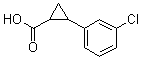结构式 CAS# 91552-11-3, 2-(3-氯苯基)环丙烷羧酸