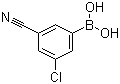 结构式 CAS# 915763-60-9, 3-氯-5-氰基苯硼酸