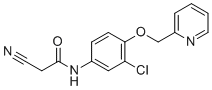 structure of CAS# 915945-31-2, N-[3-chloro-4-(pyridin-2-ylmethoxy)phenyl]-2-cyanoacetamide