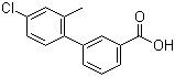 结构式 CAS# 916220-05-8, 4'-氯-2'-甲基-[1,1'-联苯基]-3-羧酸