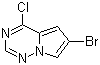 结构式 CAS# 916420-30-9, 6-溴-4-氯吡咯并[2,1-f][1,2,4]三嗪