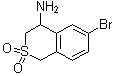 结构式 CAS# 916420-32-1, 6-溴-3,4-二氢-1H-2-苯并噻喃-4-胺 2,2-二氧化物