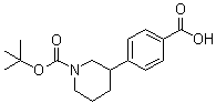 结构式 CAS# 916421-44-8, 4-[1-(叔丁氧羰基)哌啶-3-基]苯甲酸