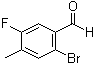 结构式 CAS# 916792-21-7, 2-溴-5-氟-4-甲基苯甲醛