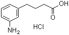 结构式 CAS# 91843-18-4, 4-(3-氨基苯基)丁酸盐酸盐