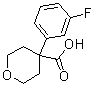 结构式 CAS# 919016-93-6, 4-(3-氟苯基)四氢-2H-吡喃-4-羧酸