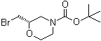 structure of CAS# 919286-71-8, (2S)-2-(Bromomethyl)-4-morpholinecarboxylic acid 1,1-dimethylethyl ester