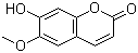 structure of CAS# 92-61-5, Scopoletin;6-Methoxyumbelliferone; 7-Hydroxy-6-methoxycoumarin; 7-Hydroxy-6-methoxy-2H-1-benzopyran-2-one