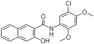 结构式 CAS# 92-72-8, N-(5-氯-2,4-二甲氧基苯基)-3-羟基-2-萘甲酰胺