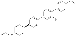结构式 CAS# 921605-46-1, 4-乙基-2'-氟-4''-(反式-4-丙基环己基)-1,1':4',1''-三联苯