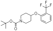 结构式 CAS# 921605-76-7, 4-[2-(三氟甲基)苯氧基]哌啶-1-甲酸叔丁酯