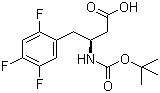 结构式 CAS# 922178-94-7, (betaS)-beta-叔丁氧羰基氨基-2,4,5-三氟苯丁酸