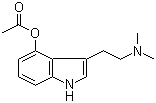 structure of CAS# 92292-84-7, 4-Acetoxy-N,N-dimethyltryptamine;3-[2-(Dimethylamino)ethyl]-1H-indol-4-yl acetate