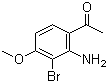 结构式 CAS# 923289-30-9, 1-(2-氨基-3-溴-4-甲氧基苯基)乙酮