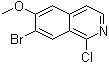 structure of CAS# 924271-35-2, 7-Bromo-1-chloro-6-methoxyisoquinoline