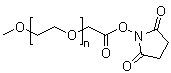 结构式 CAS# 92451-01-9, O-[(N-琥珀酰亚胺基氧羰基)甲基]-O'-甲基聚乙二醇; 甲氧基聚乙二醇琥珀酰亚胺基羧甲基酯