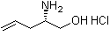 结构式 CAS# 926660-03-9, (2S)-2-氨基-4-戊烯-1-醇盐酸盐