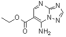结构式 CAS# 92673-40-0, 7-氨基-[1,2,4]三唑并[1,5-a]嘧啶-6-羧酸乙酯