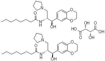 结构式 CAS# 928659-70-5, 依利格鲁司特酒石酸盐
