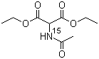 structure of CAS# 92877-34-4, Acetamido-15N-malonic acid diethyl ester