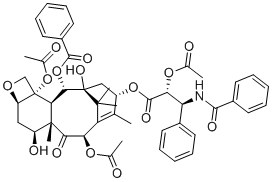structure of CAS# 92950-40-8, 2'-Acetyltaxol;[(1S,2S,3R,4S,7R,9S,10S,12R,15S)-4,12-diacetyloxy-15-[(2R,3S)-2-acetyloxy-3-benzamido-3-phenylpropanoyl]oxy-1,9-dihydroxy-10,14,17,17-tetramethyl-11-oxo-6-oxatetracyclo[11.3.1.03,10.04,7]heptadec-13-en-2-yl] benzoate