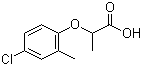 structure of CAS# 93-65-2, 2-(4-Chloro-2-methylphenoxy)propanoic acid;2-(4-Chloro-o-tolyloxy)propionic acid